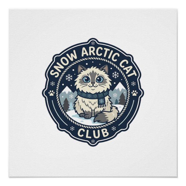 Snow Arctic Cat POD Vector Art - Snow Arctic Cat C Poster (Front)