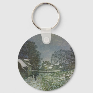 Snow at Argenteuil by Claude Monet Keychain
