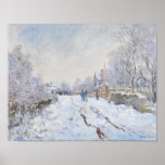 Snow at Argenteuil by Claude Monet Poster<br><div class="desc">Oscar-Claude Monet (UK: /ˈmɒneɪ/, US: /moʊˈneɪ, məˈ-/, French: [klod mɔnɛ]; 14 November 1840 – 5 December 1926) was a French painter and founder of impressionist painting who is seen as a key precursor to modernism, especially in his attempts to paint nature as he perceived it.[1] During his long career, he...</div>