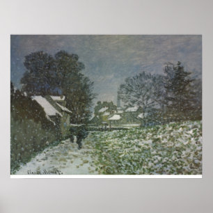 Snow at Argenteuil by Claude Monet Poster
