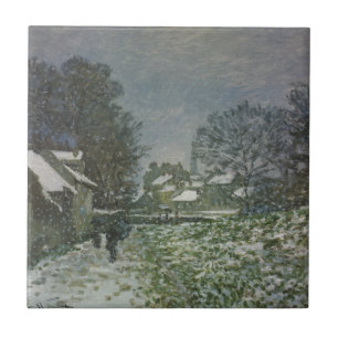Snow at Argenteuil by Claude Monet Tile