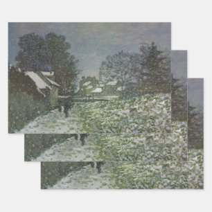Snow at Argenteuil by Claude Monet Wrapping Paper Sheet