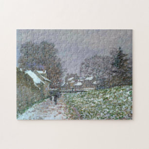 Snow at Argenteuil Monet Fine Art Jigsaw Puzzle