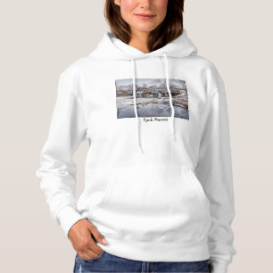 Snow At Finley Dam Hoodie Sweatshirt