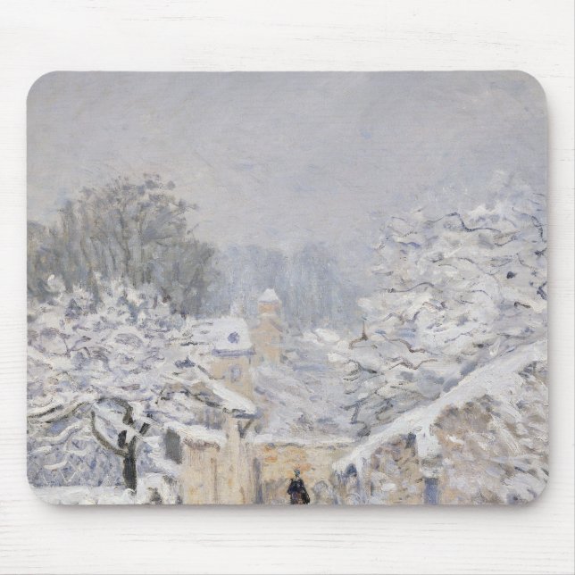 Snow at Louveciennes, 1878 Mouse Pad (Front)