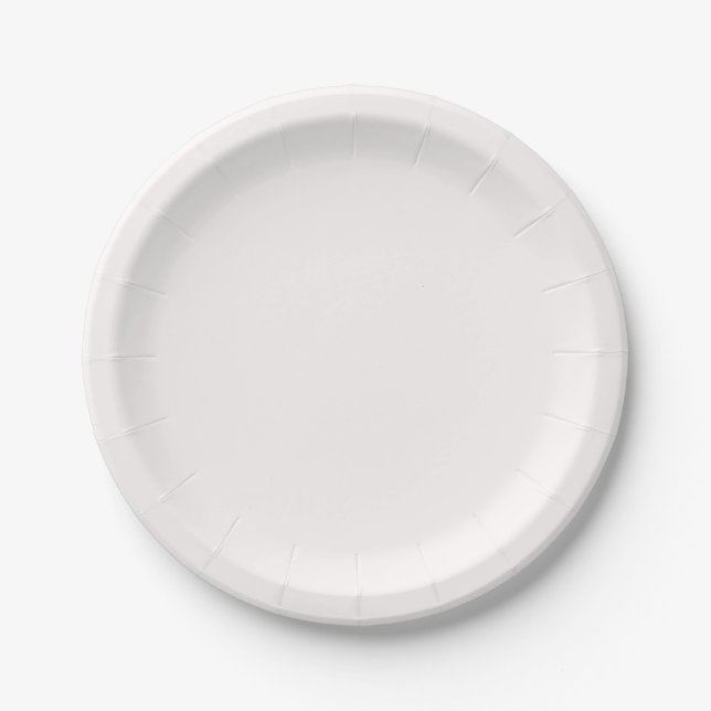 Snow Background Paper Plate (Front)