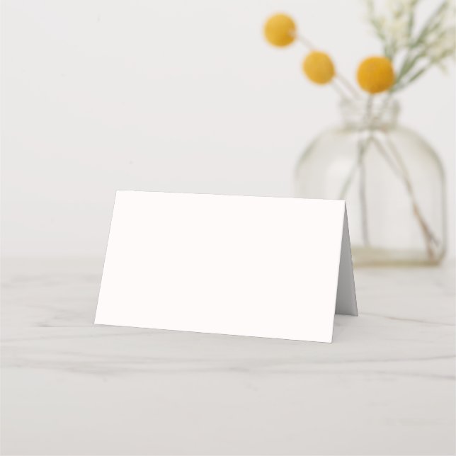 Snow Background Place Card (Back)