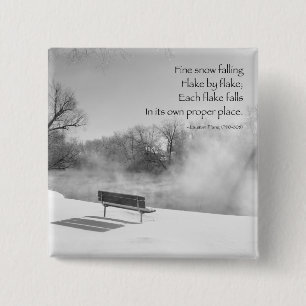 Snow Bench in Silence 2 Inch Square Button