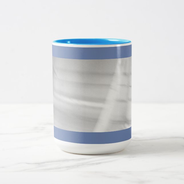 Snow Blanket Blue Two-Tone Coffee Mug (Center)