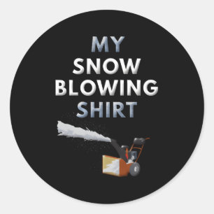 Snow Blower Snow Blowing Winter Classic Round Sticker