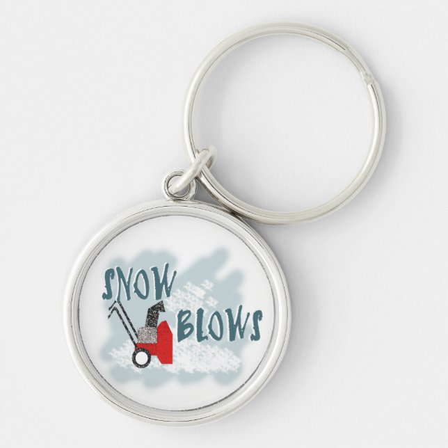 Snow Blows Keychain (Front)