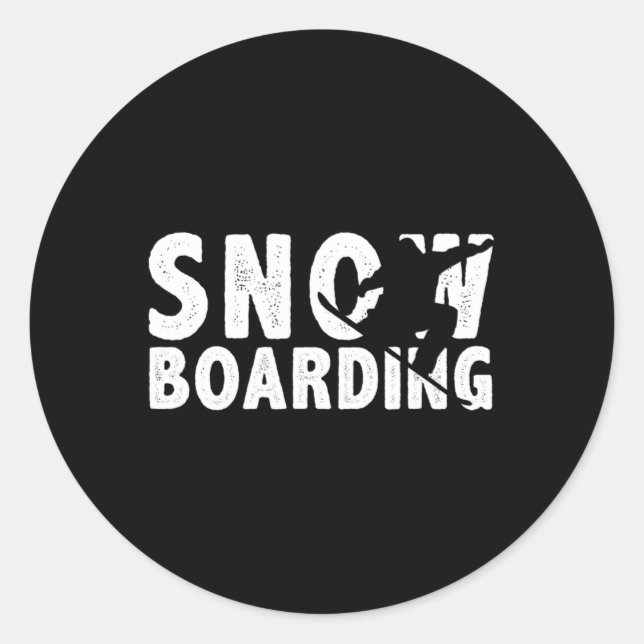 Snow Boarding - Snowboarder - Cool Snowboarding  Classic Round Sticker (Front)
