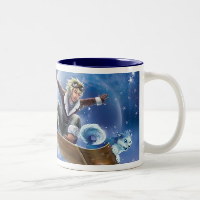 Snow Boarding Two-Tone Coffee Mug (Right)