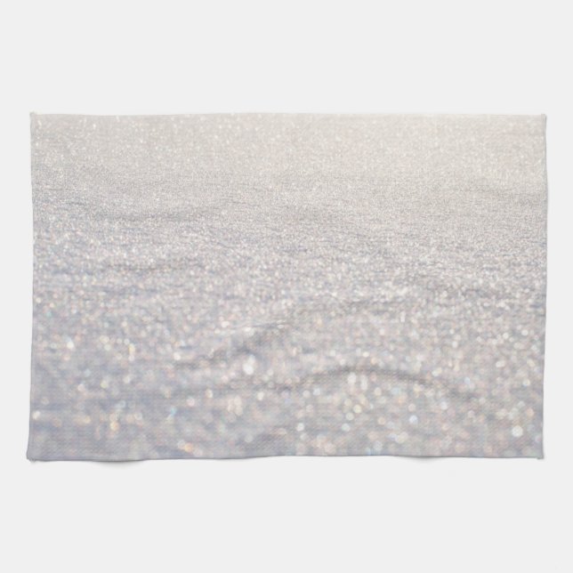 Snow Bokeh Kitchen Towel (Horizontal)