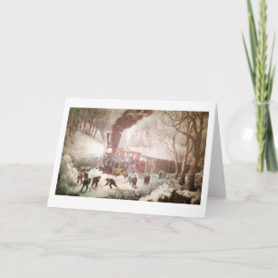 Snow Bound Train Greeting Card
