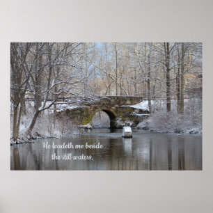 Snow Bridge He leadeth me beside the still waters Poster