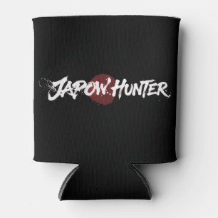 Snow Brush Art - Japow Hunter - Black Can Cooler
