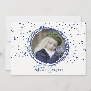 Snow Bubbles Christmas Wreath Photo Card