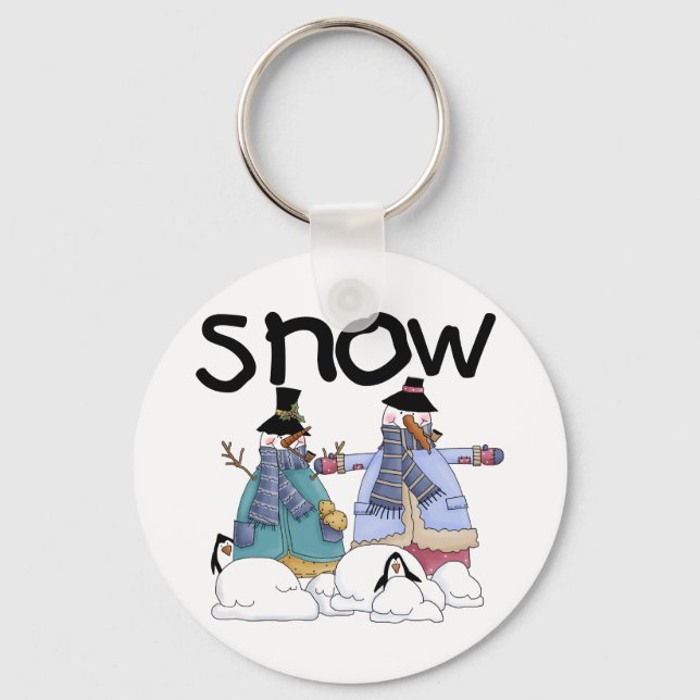 Snow Buddies Tshirts and Gifts Keychain (Front)