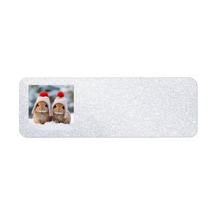 Snow Bunnies Return Address Label