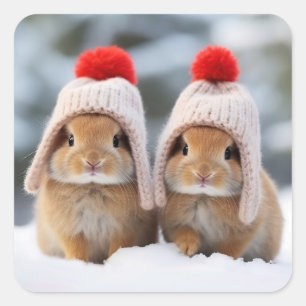 Snow Bunnies Stickers
