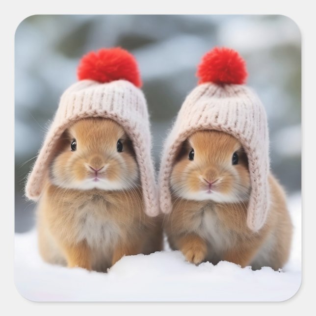Snow Bunnies Stickers (Front)