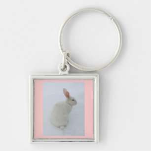 Snow Bunny Keychain
