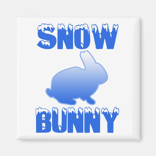 Snow Bunny Magnet (Front)