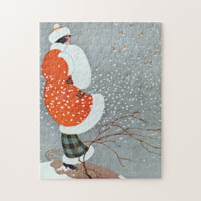 Snow Buntings - Will Hammell  Jigsaw Puzzle (Vertical)