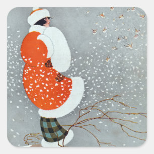 Snow Buntings - Will Hammell  Square Sticker