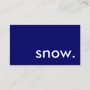snow. business card