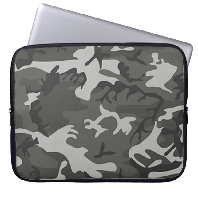 Snow Camo Laptop Sleeve (Front)