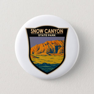 Snow Canyon State Park Utah Vintage 2 Inch Round Button