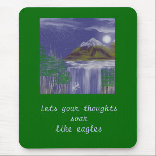 Snow Cap Night Mouse Pad