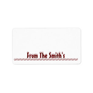 Snow Capped Hammett - Red - Gift Tag Labels