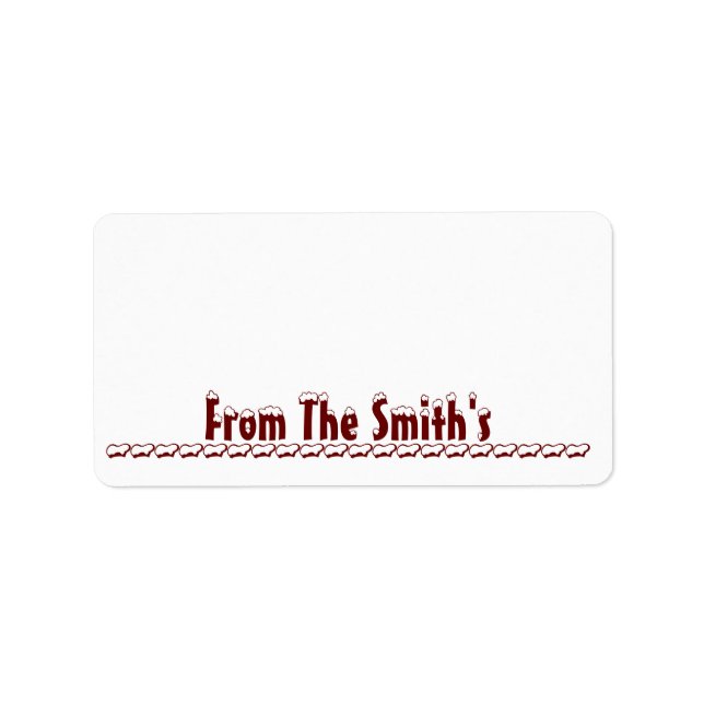 Snow Capped Hammett - Red - Gift Tag Labels (Front)