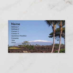 Snow-Capped Mauna Kea Business Card