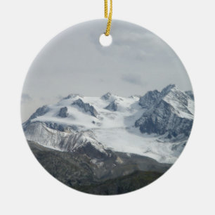 Snow Capped Mont Blanc Ceramic Ornament