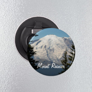Snow Capped Mount Rainier Photo Bottle Opener