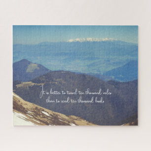 Snow-capped mountain peaks jigsaw puzzle