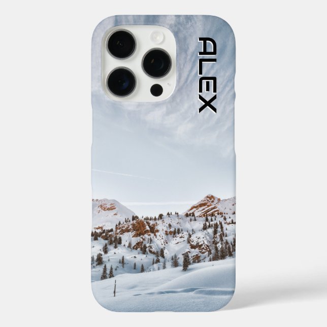 Snow-Capped Mountain Under Brilliant Clear Sky Case-Mate iPhone Case (Back)