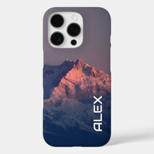 Snow-Capped Mountain Under Dark Sky iPhone 16 Pro Case