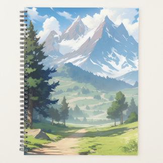 Snow-Capped Mountains and Lush Green Forest Planner