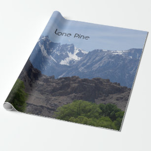 Snow capped mountains of Lone Pine Wrapping Paper