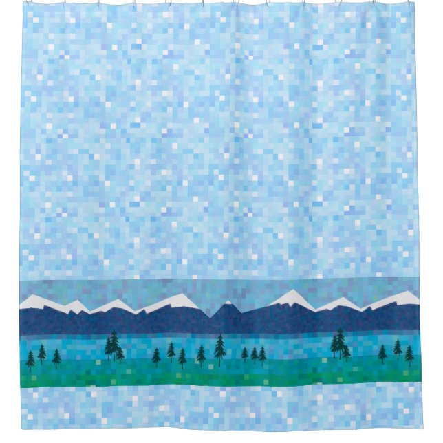 Snow capped peaks, mountain lake (Front)