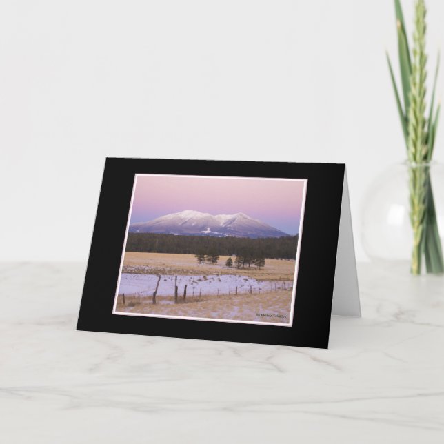 Snow Capped San Francisco Peaks Arizona Thank You Card (Front)