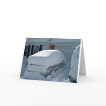 "Snow car" on top of car. Blizzard 2010