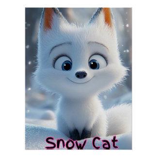 Snow Cat Poster
