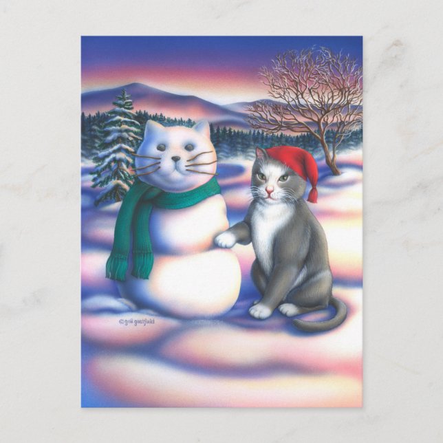 Snow Cats Postcard (Front)