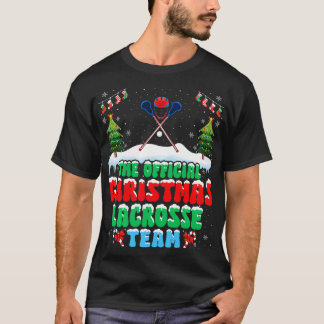 Snow Christmas Lacrosse Team Funny Lacrosse Player T-Shirt
